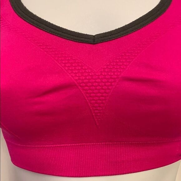 AB Racerback Sports Bra Small Fuchsia Pink Black - Picture 3 of 10